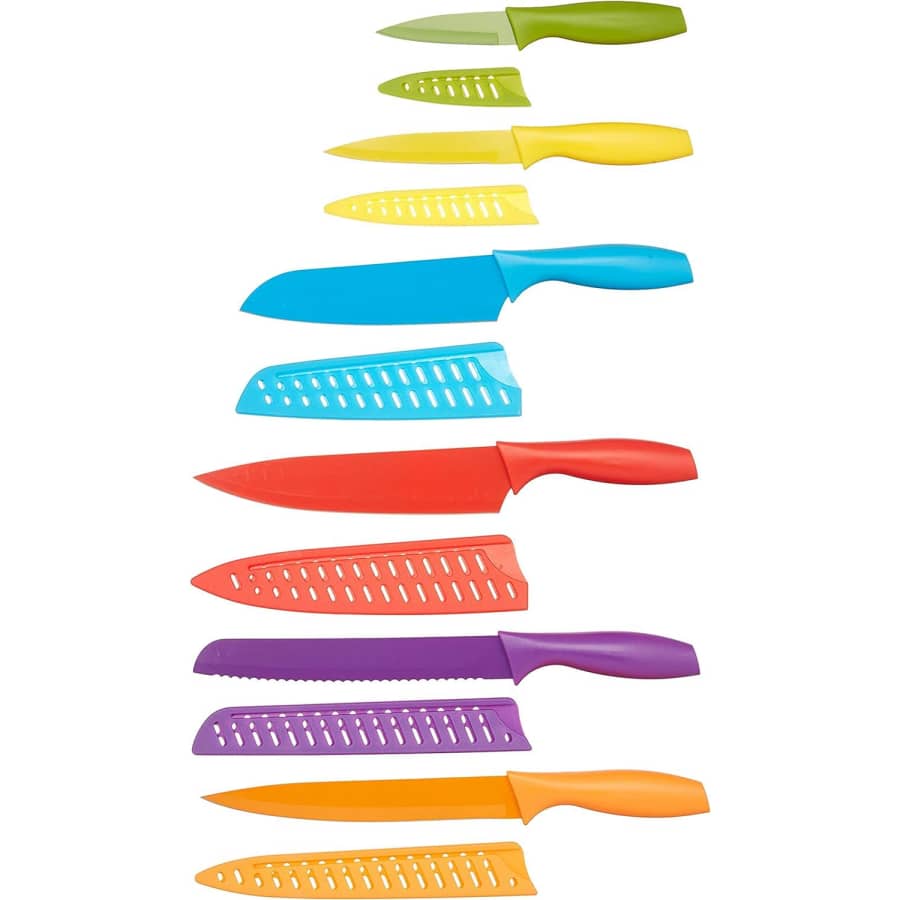 Amazon Basics 12-Piece Kitchen Knife Set: $8 w/ Prime