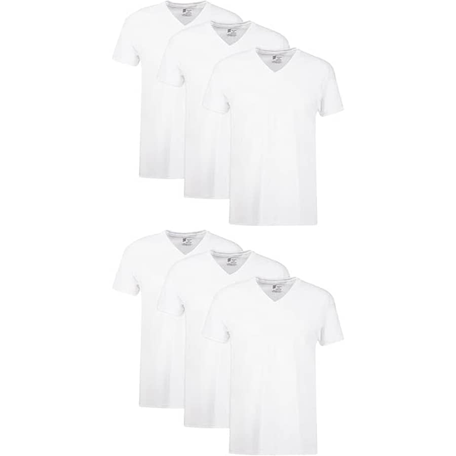 Hanes Men's Moisture-Wicking Crew Neck Undershirt 6-Pack: $13 Hanes Men's Moisture-Wicking Crew Neck Undershirt 6-Pack: $13