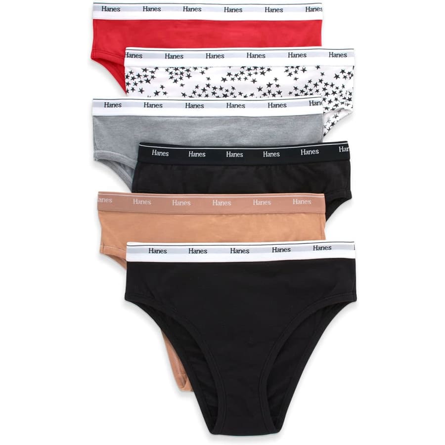Hanes Women's Originals Hi-Leg Panties 6-Pack: $8.98