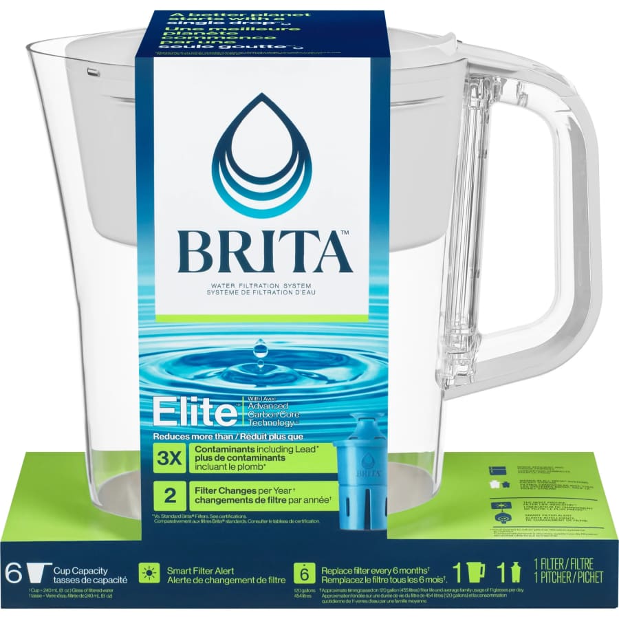 Brita 6-Cup Denali Water Pitcher w/ Elite Filter: $14.95 Brita 6-Cup Denali Water Pitcher w/ Elite Filter: $14.95