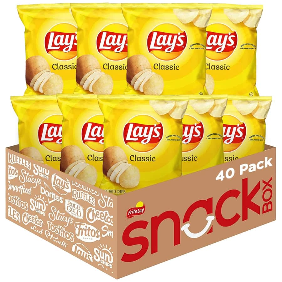 Frito Lay Lay's Classic Potato Chips 1-oz. Bag 40-Pack: $14 Frito Lay Lay's Classic Potato Chips 1-oz. Bag 40-Pack: $14