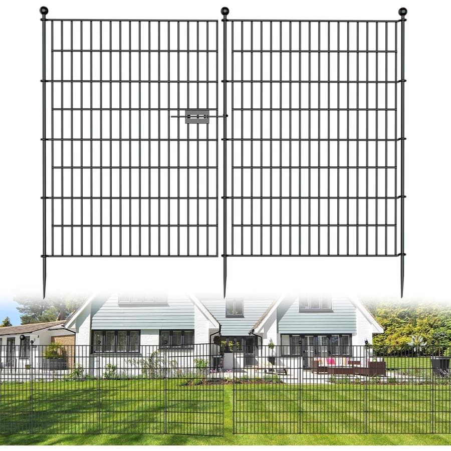 5-Panel No Dig Decorative Outdoor Garden Fence: $62