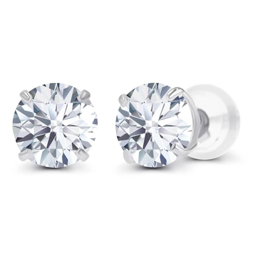 2-tcw AGI-Certified Lab-Grown Diamond 14K Gold Stud Earrings: $449