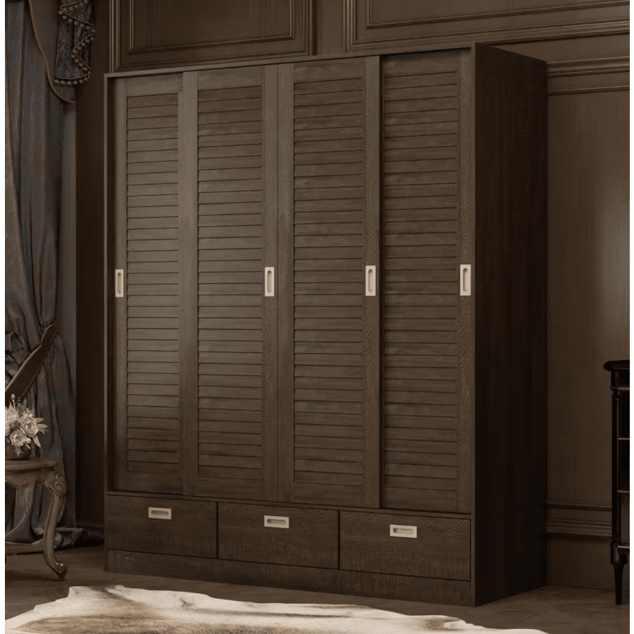 70" Shutter Door Armoire with 6-Drawers: $356