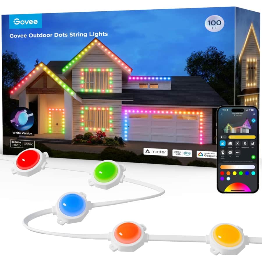 Govee 100-Foot Outdoor Dots String Lights: $165 Govee 100-Foot Outdoor Dots String Lights: $165