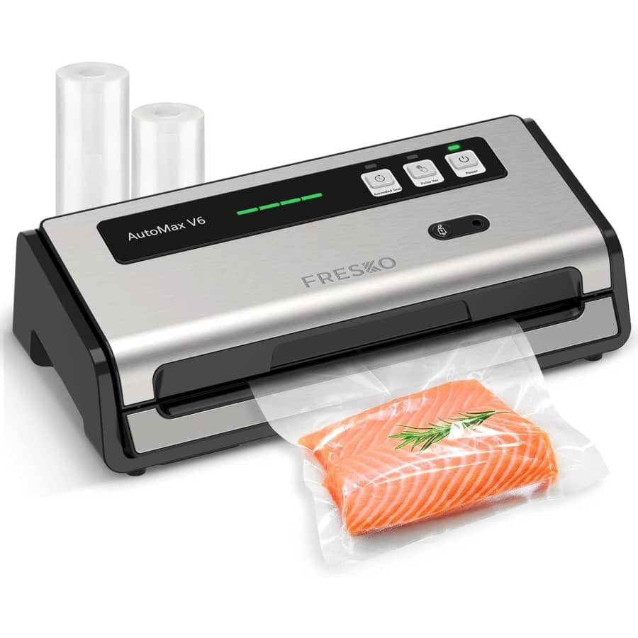 Fresko V6 Vacuum Sealer with Bag Storage: $39.99