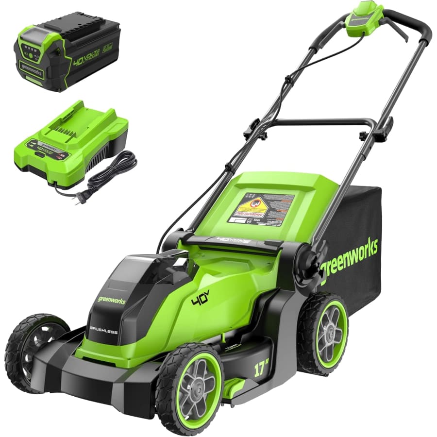 Greenworks 40V 17" Brushless Cordless Lawn Mower: $230