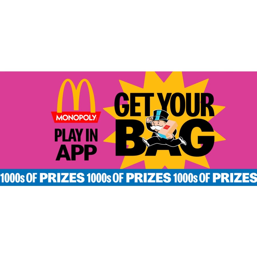 McDonald's Monopoly Game: Prizes to be won