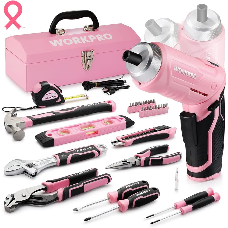 WorkPro 75-Piece Pink Tools Set: $35 WorkPro 75-Piece Pink Tools Set: $35