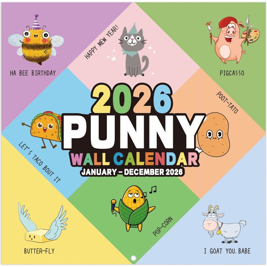 2026 Punny Wall Calendar: $3.79 w/ Prime