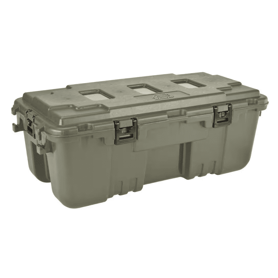 Plano 27-Gallon Hinged Storage Bin: $31 Plano 27-Gallon Hinged Storage Bin: $31