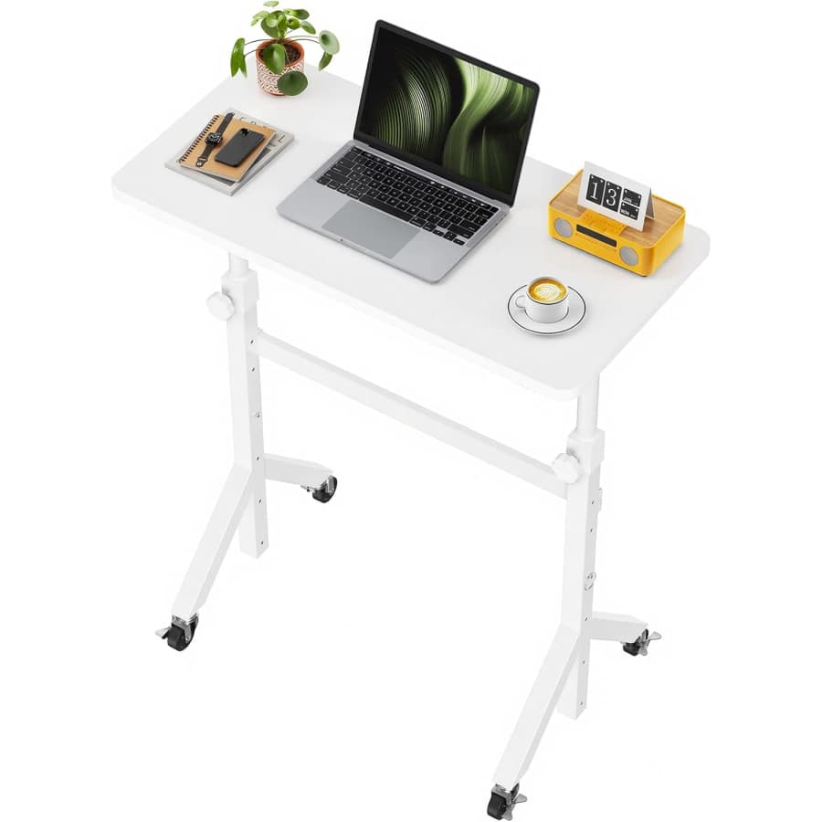 Marsail Mobile Stand Up Desk with Wheels: $35