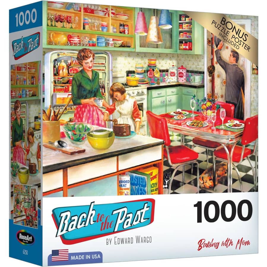 RoseArt Back to The Past Baking with Mom 1,000-Piece Jigsaw Puzzle: $5.88 RoseArt Back to The Past Baking with Mom 1,000-Piece Jigsaw Puzzle: $5.88