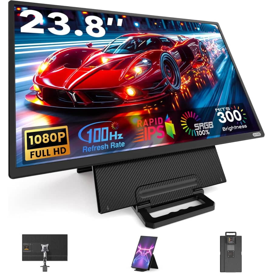 23.8'' 1080p FHD 100Hz IPS Portable Monitor: $124.50