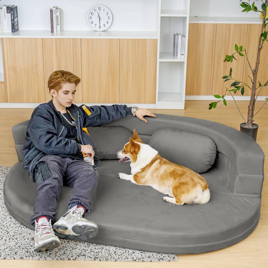 3-in-1 Folding Sofa Bed with Memory Foam: $72.99
