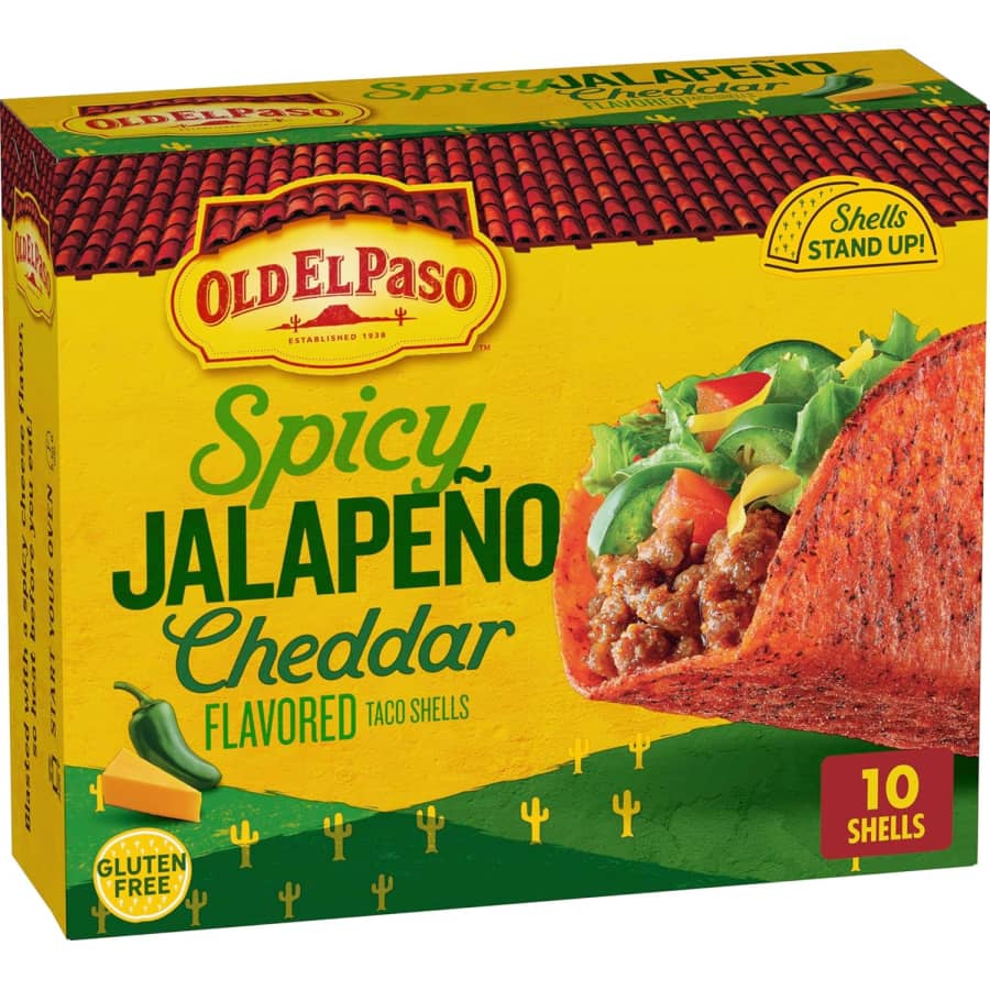 Old El Paso Spicy Jalapeño Cheddar Stand 'N Stuff Taco Shells: $2.10 via Sub & Save