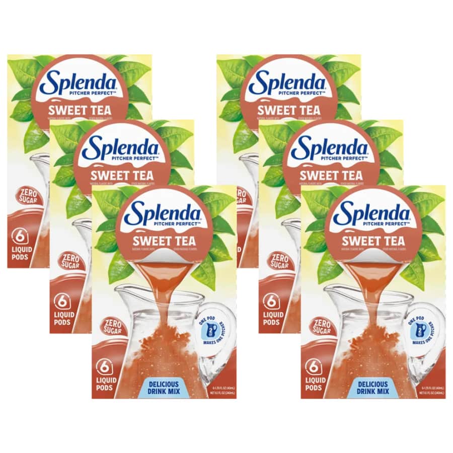 Splenda Pitcher Perfect Peel and Pour Sweet Tea or Pink Lemonade 36-Pack: $9 Splenda Pitcher Perfect Peel and Pour Sweet Tea or Pink Lemonade 36-Pack: $9