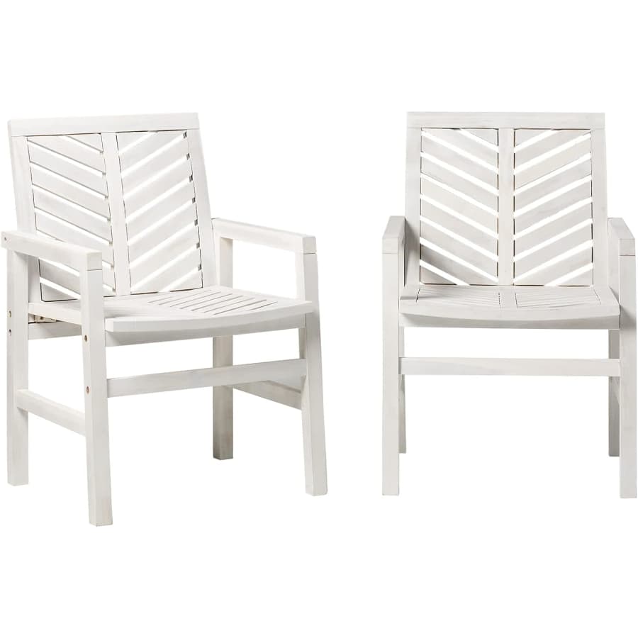 Walker Edison 2-Piece Acacia Patio Chair Set: $118 Walker Edison 2-Piece Acacia Patio Chair Set: $118