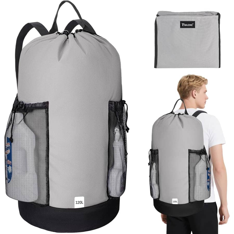 Baleine 120L Laundry Bag Backpack: From $7.79
