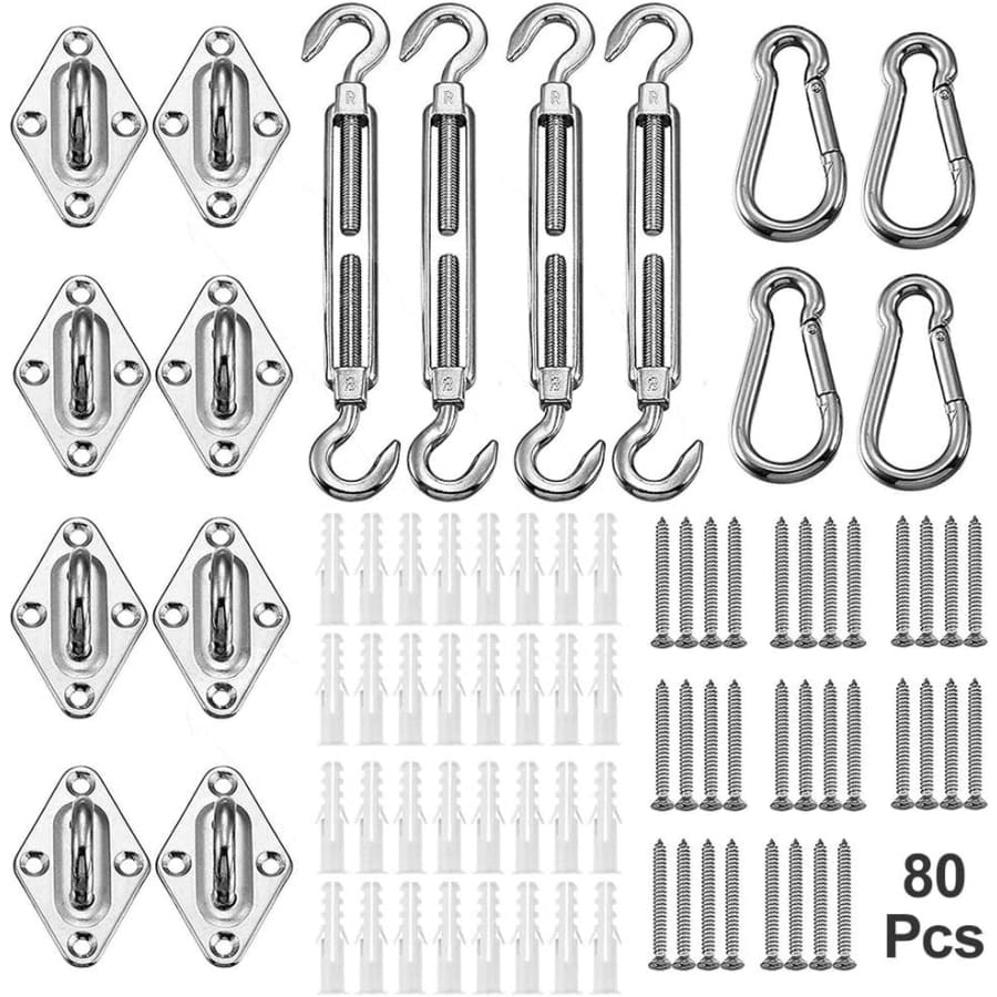 80-Piece Hardware Kit for Sun Shades & Canopies: $18.99