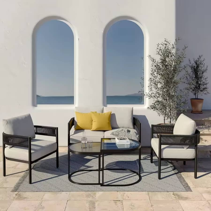 5-Piece Conversation Patio Set: $367.14