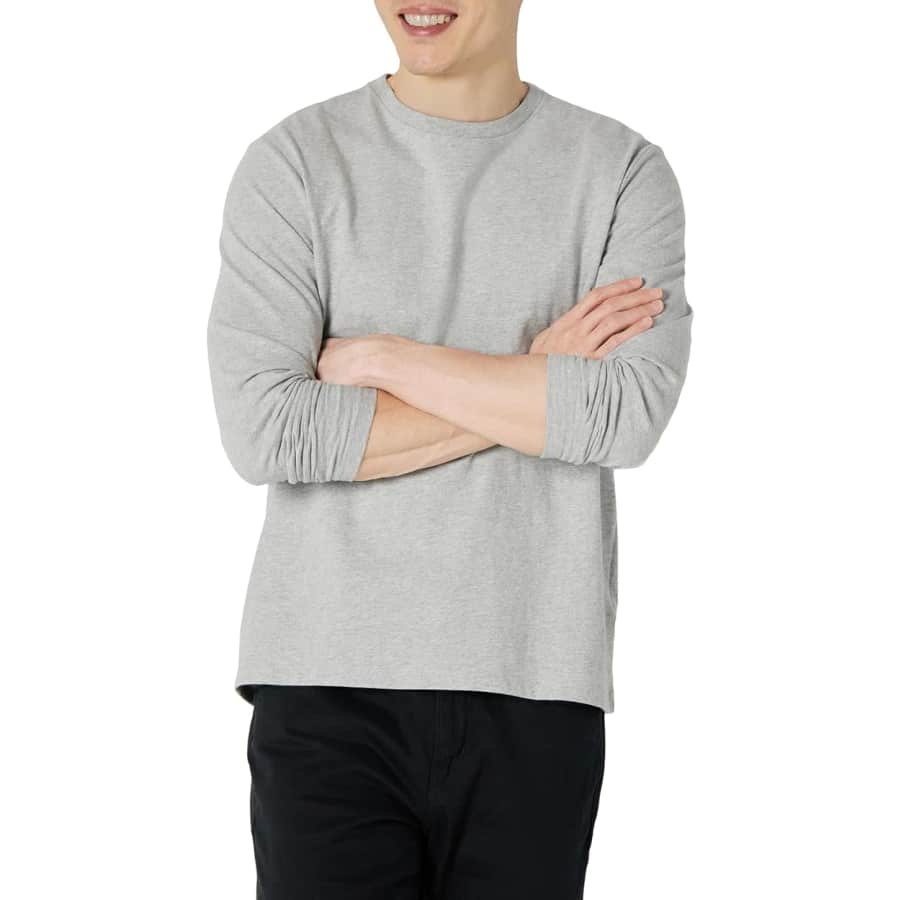 Amazon Essentials Men's Longsleeve Crewneck T-Shirt: From $8 w/ Prime Amazon Essentials Men's Longsleeve Crewneck T-Shirt: From $8 w/ Prime