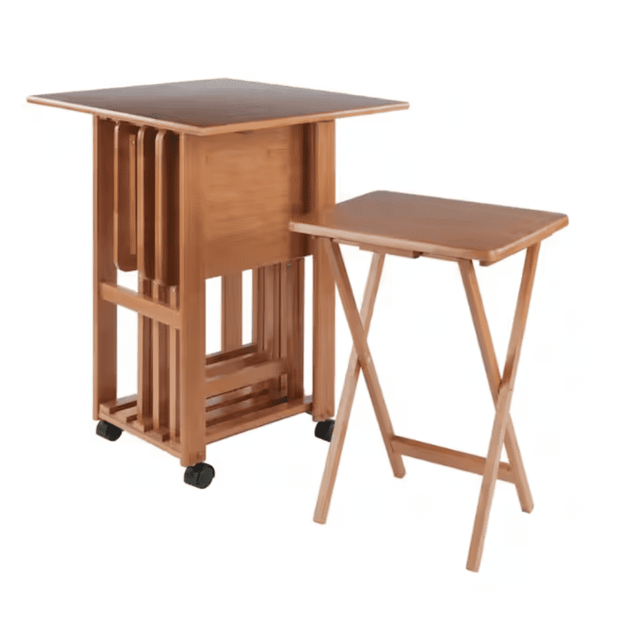Winsome Wood Sophia 28" Teak 5-Piece Snack Table Set: $138