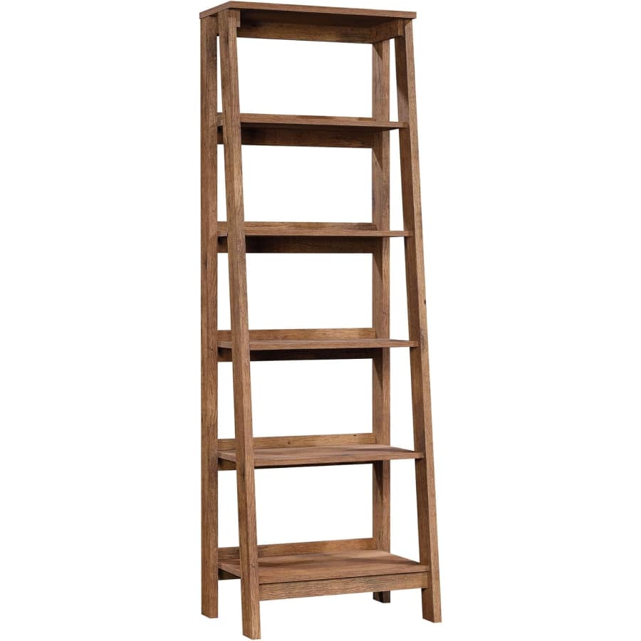 Sauder Trestle 5-Shelf Vintage Bookcase: $108.78
