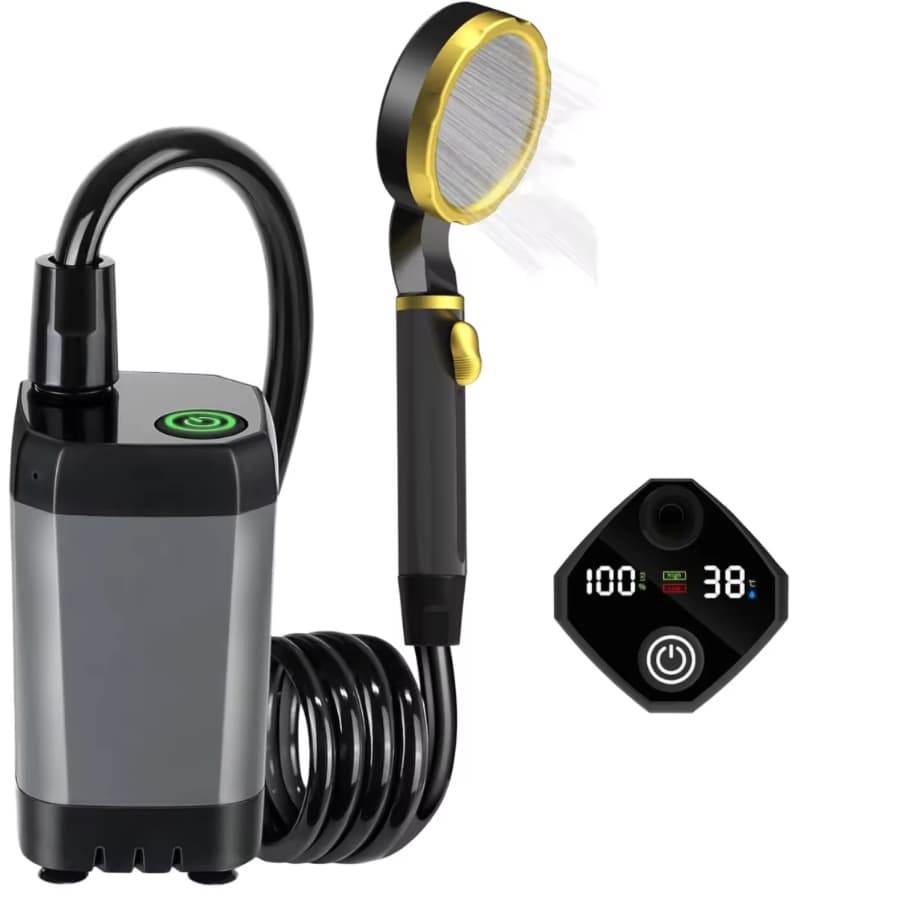 Portable Camping Shower Pump: $13.10 Portable Camping Shower Pump: $13.10