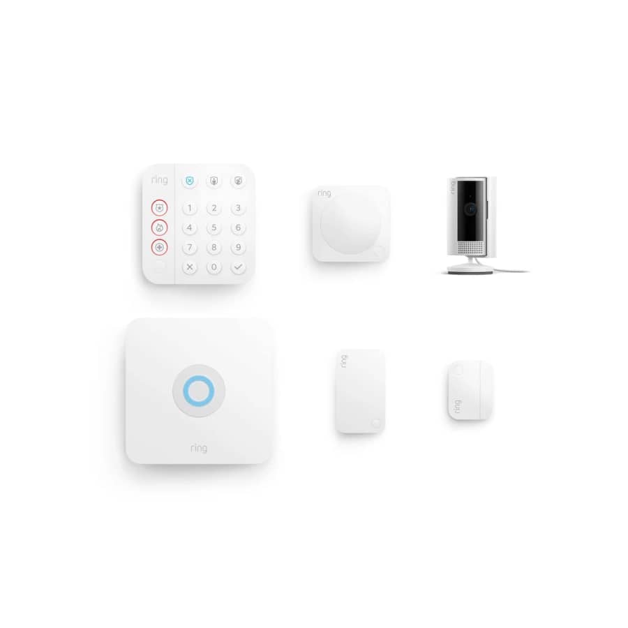 Ring Alarm 5-Piece Kit with 2nd Gen Ring Indoor Cam: $122 w/ Prime