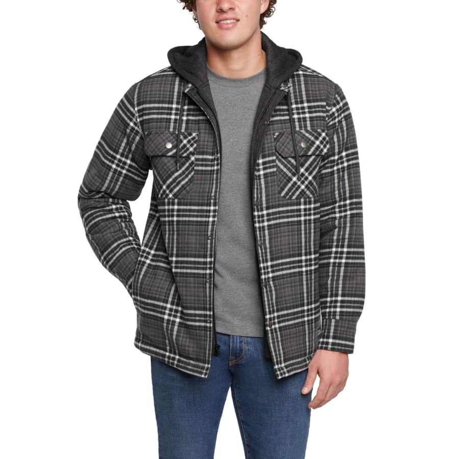 Eddie Bauer Men's Hooded Shacket: $11 to $14 for members