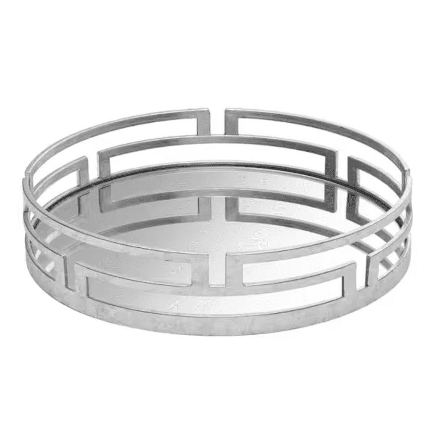 Home Decorators Collection 15" Geometric Mirrored Tray: $27 Home Decorators Collection 15" Geometric Mirrored Tray: $27