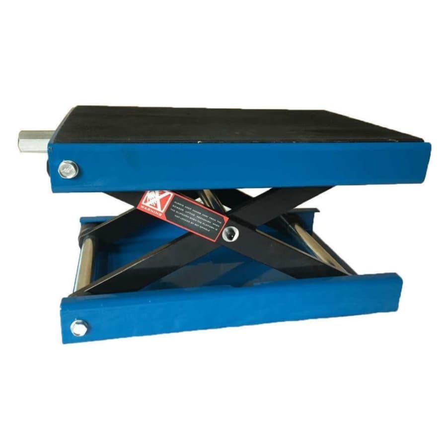 1,100-lb. Motorcycle Scissor Lift Jack: $50 1,100-lb. Motorcycle Scissor Lift Jack: $50