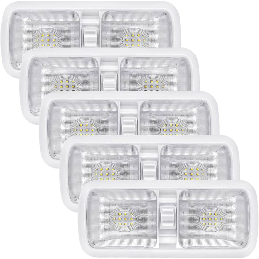Miady 12V LED RV / Boat Ceiling Lights 5-Pack: $22.56