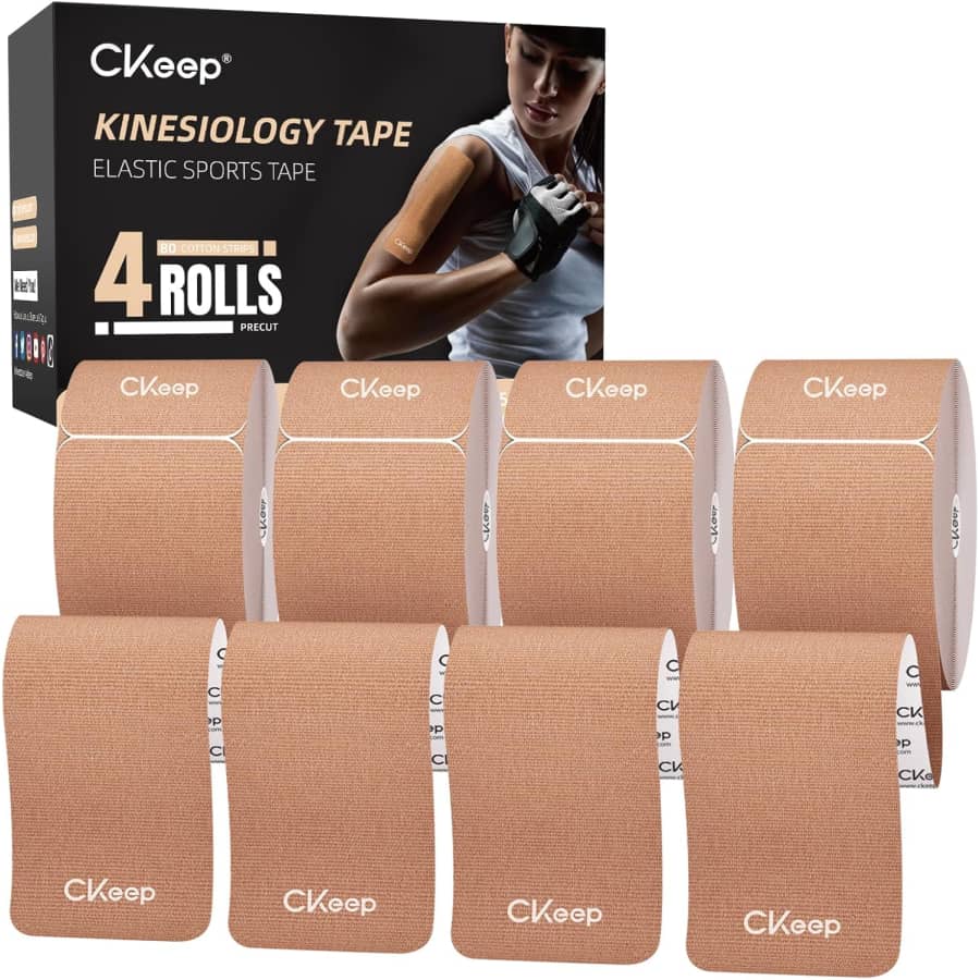 CKeep 10" Precut Kinesiology Tape Roll 4-Pack: $10.49