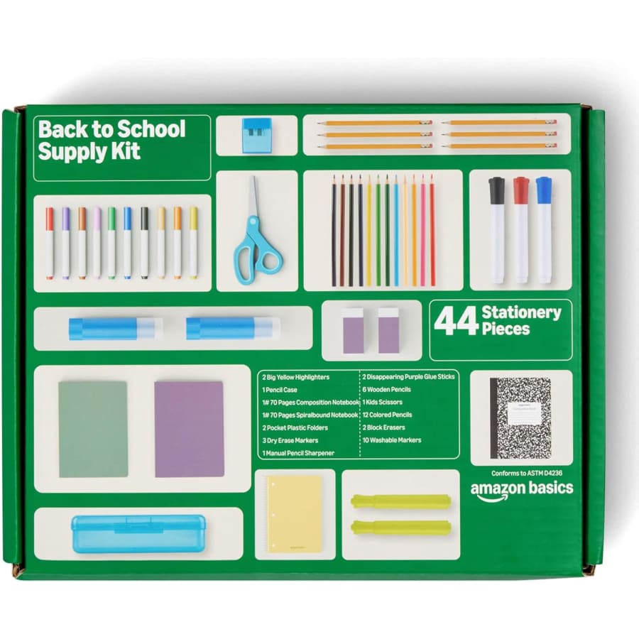Amazon Basics 44-Piece Student Success Kit: $18 Amazon Basics 44-Piece Student Success Kit: $18