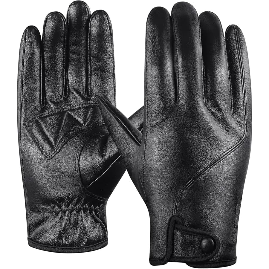 Aegend Cowhide Leather Gloves: $19.99