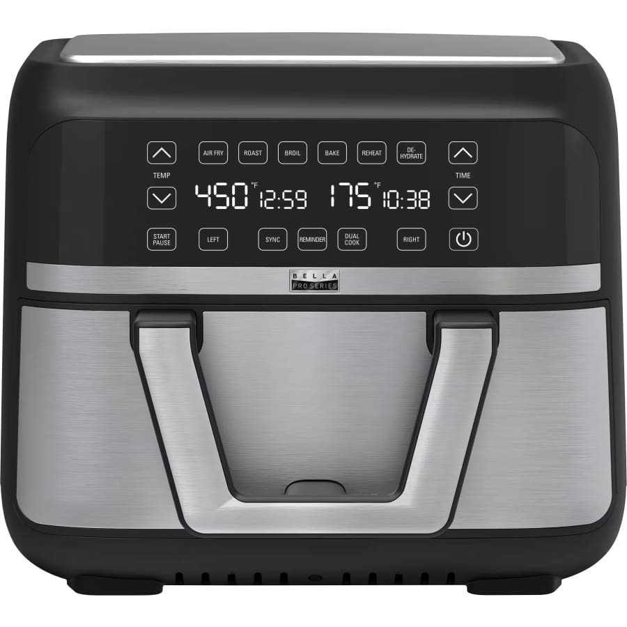 Bella PRO 9-Quart TriZone Touchscreen Air Fryer w/ Dual Flex Basket: $50 Bella PRO 9-Quart TriZone Touchscreen Air Fryer w/ Dual Flex Basket: $50