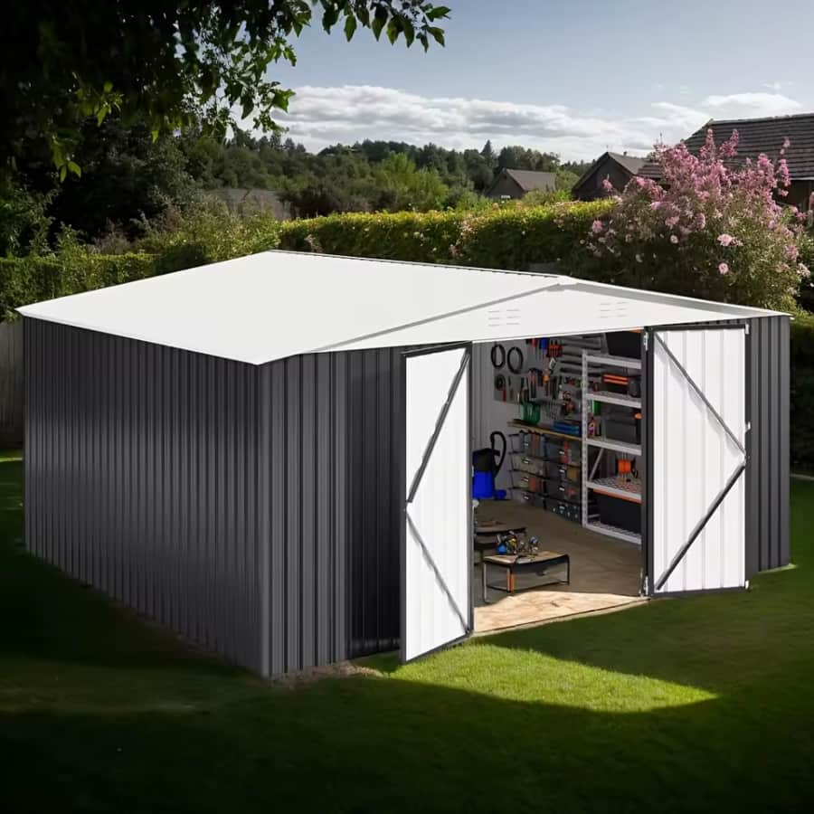 10x12-Foot Galvanized Steel Storage Shed: $337.23 10x12-Foot Galvanized Steel Storage Shed: $337.23