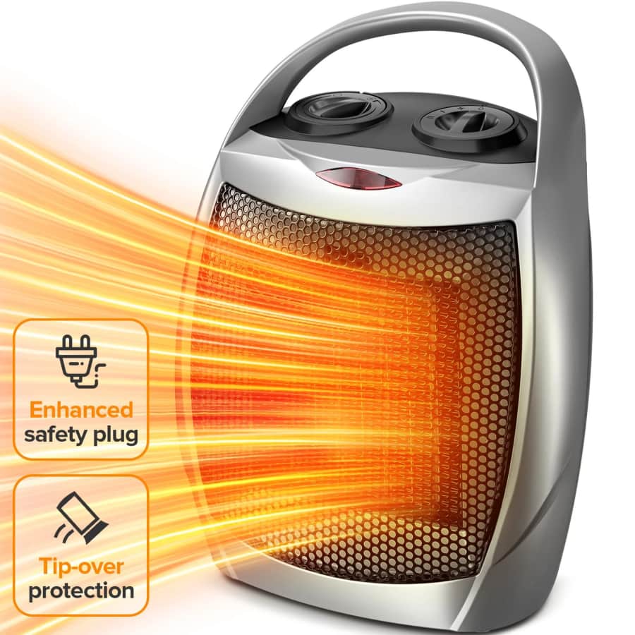Kissair 950W/1500W Ceramic Space Heater: $20 Kissair 950W/1500W Ceramic Space Heater: $20