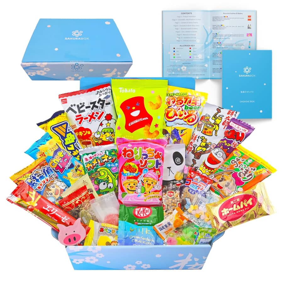Sakura Box Japanese Snacks & Candy 30-Piece Dagashi Set Gift Box: $22 w/ Sub & Save
