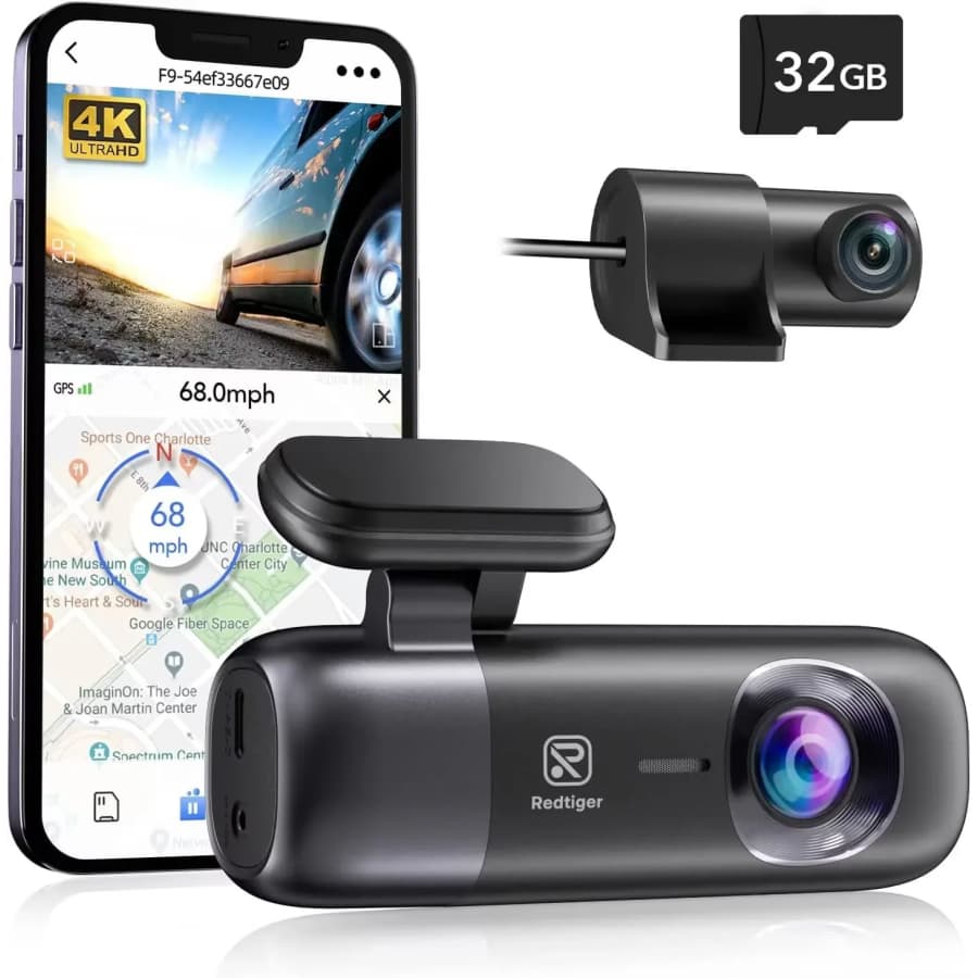 Redtiger F9 4K Front & Rear Dash Cam for $57 Redtiger F9 4K Front & Rear Dash Cam for $57