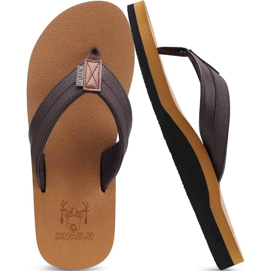 KaiuLu Men's Yoga Mat Flip Flops: $10