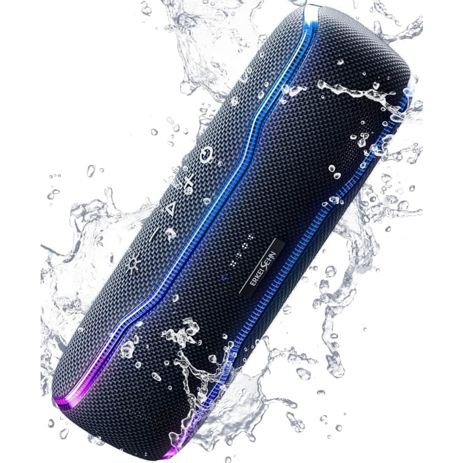 25W Waterproof Portable Bluetooth Speaker: $30 25W Waterproof Portable Bluetooth Speaker: $30