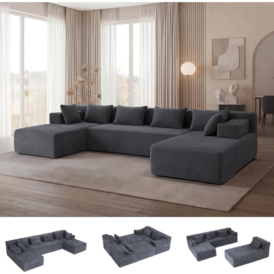 Monvane 141'' Modular Sectional Sofa: $749.99
