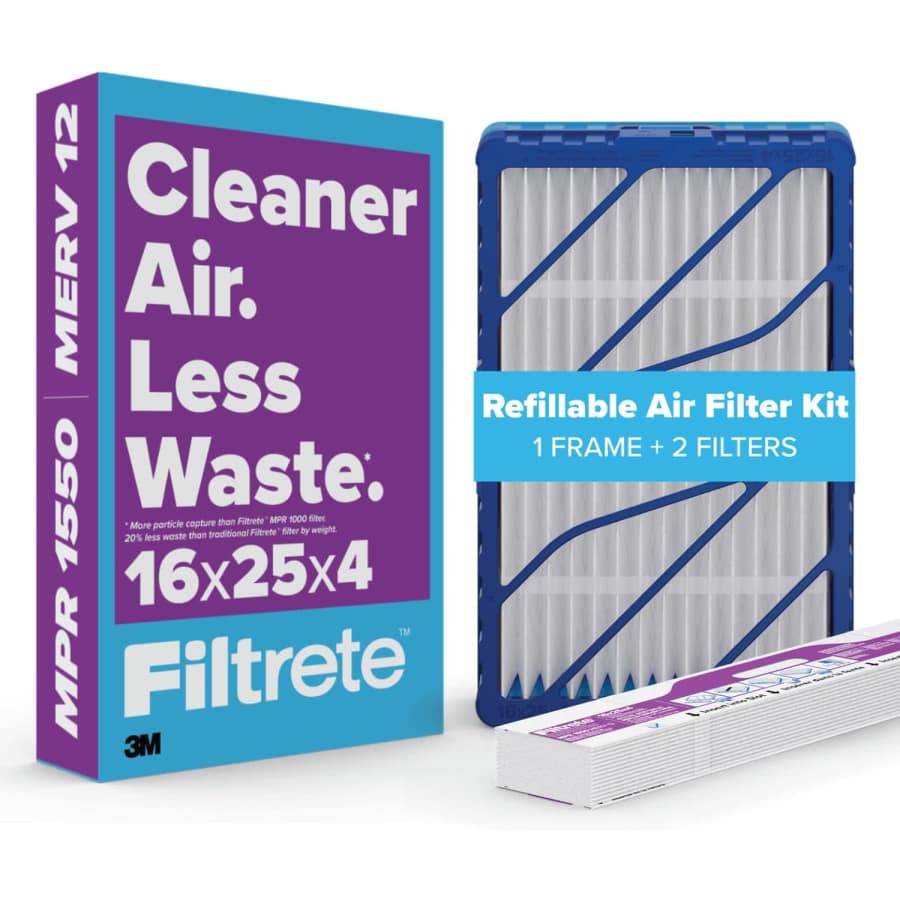 Filtrete 16x25x4 Refillable Air Filter Starter Kit: $55 Filtrete 16x25x4 Refillable Air Filter Starter Kit: $55