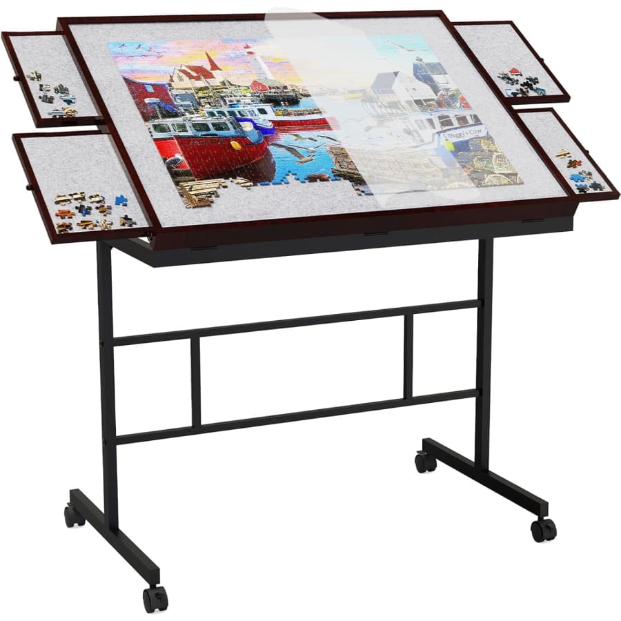 Adjustable Jigsaw Puzzle Table for Puzzles Up to 1,500 Pieces: $92 Adjustable Jigsaw Puzzle Table for Puzzles Up to 1,500 Pieces: $92