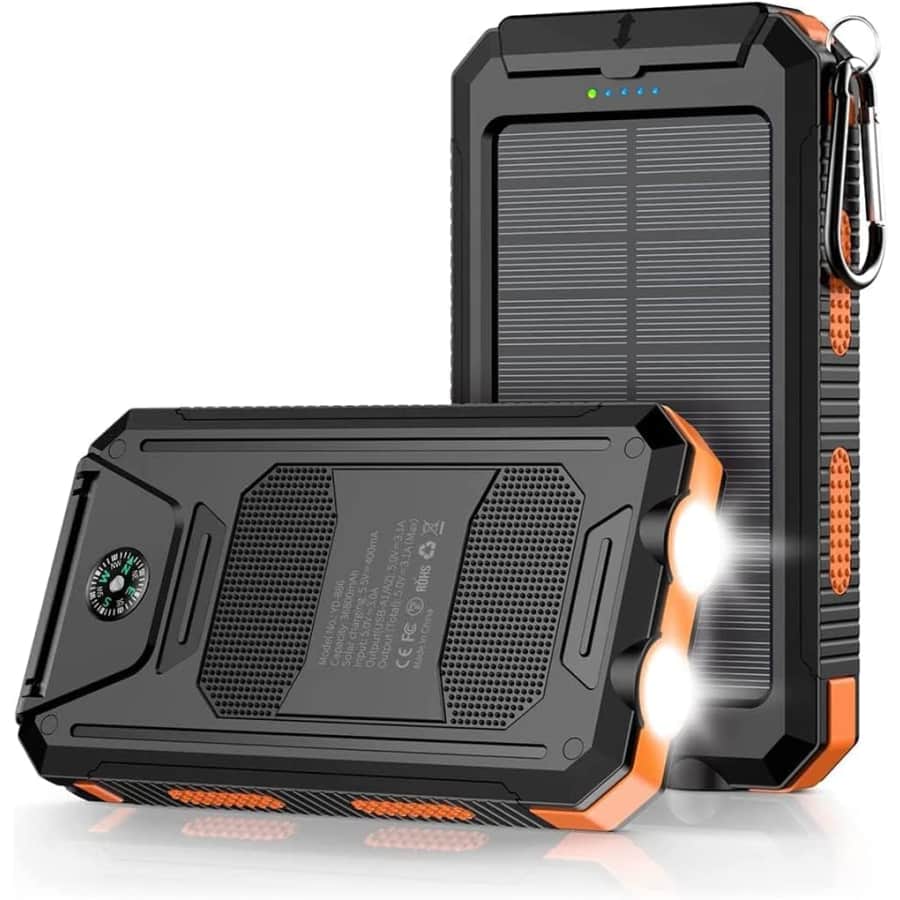 36,800mAh Solar Power Bank: $16.99