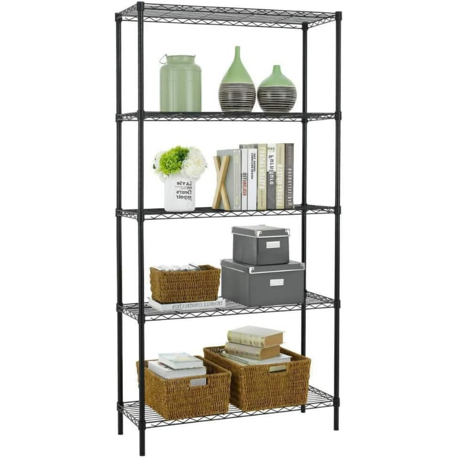 BestOffice 5-Tier Wire 1,250lbs. Rated Shelving Unit: $50