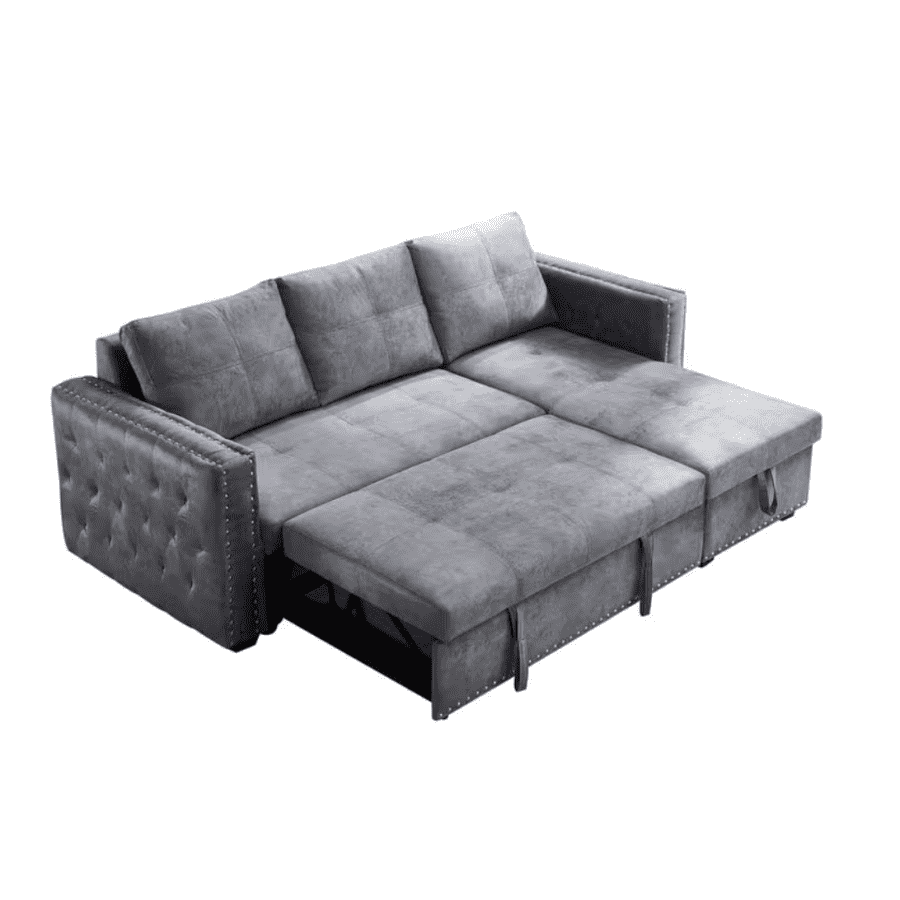 Morden Fort 90.5" Reversible Sleeper Sectional Sofa with Storage: $652